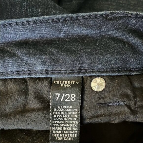 Celebrity Pink Fray Ankle Mid-Rise Soft Stretchy Skinny Jeans - Picture 10 of 13